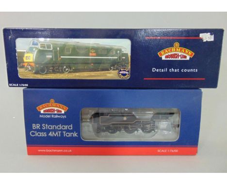 2 Bachmann locomotives: 32-359A BR Standard Class 4MT Tank 80092 and 32-055 Class 42 Warship Diesel D800 'Sir Brian Robertson