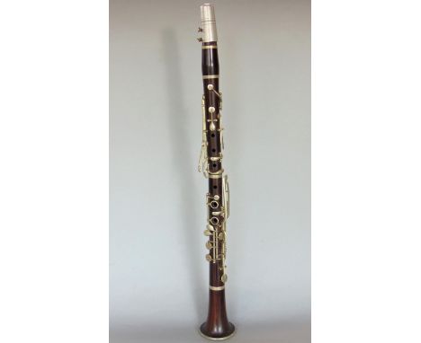 Good quality nickel mounted rosewood clarinet in leather case