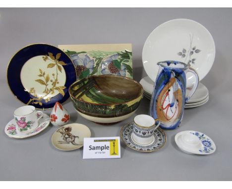 A collection of ceramics including a quantity of Royal Doulton Pillar Rose pattern dinnerwares comprising a pair of tureens a