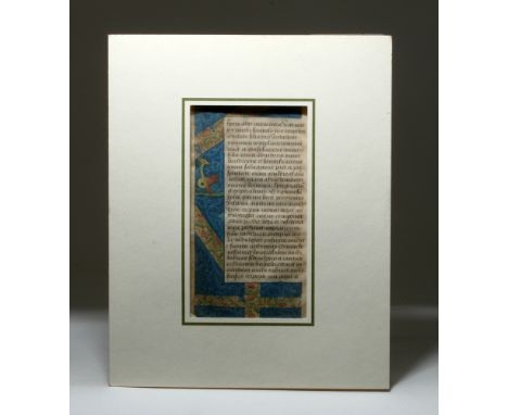 Europe, probably France or the Low Countries, ca. 1450 to 1500 CE. This is a paper page from an illuminated manuscript that c