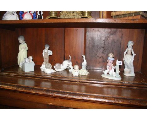 Collection of Lladro and Nao figures
