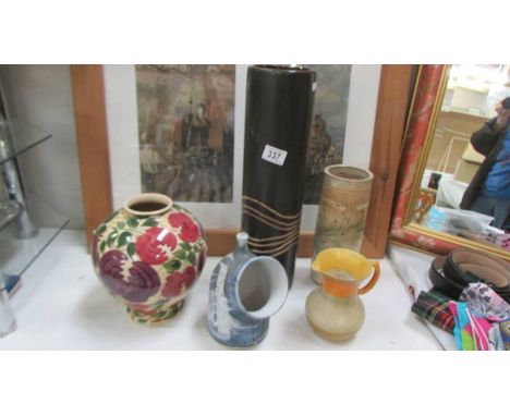 A mixed lot of ceramic vases etc., COLLECT ONLY.
