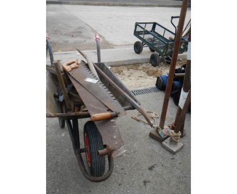 A wheelbarrow and tools, COLLECT ONLY.