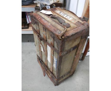 A fabric covered trunk, a/f.&nbsp; COLLECT ONLY.