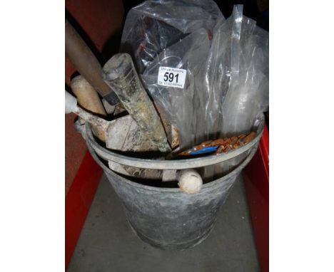 A bucket of hand tools, COLLECT ONLY.