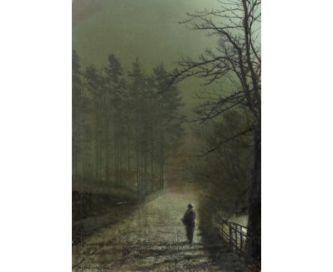 John Atkinson Grimshaw (British, 1836-1893)Eveleigh (Forge Valley, Scarboro) signed and dated 'Atkinson Grimshaw 1876' (lower