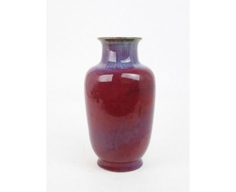 A CHINESE FLAMBE GLAZE VASE  Impressed seal mark, 20th century, 30cm high Condition Report:There are scratches to the body, w