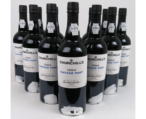 CHURCHILL'S 1994 VINTAGE PORT  Produced and bottled by Churchill Graham Lda, cased (12) Condition Report:Available upon reque
