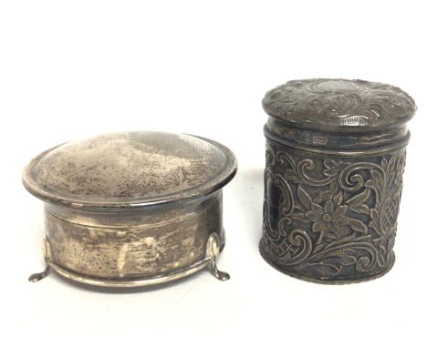 Silver hallmarked trinket boxes , postage cat B