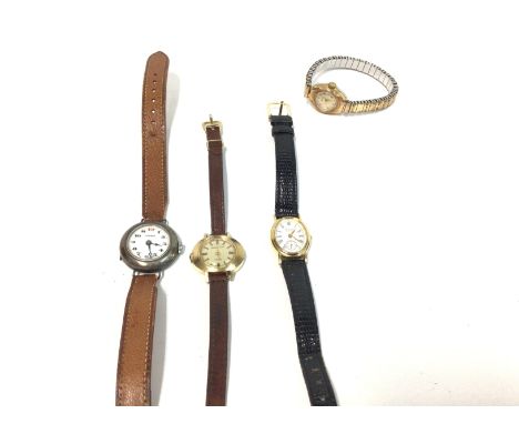 A collection of various ladies watches includes a vintage Medana which winds and runs.