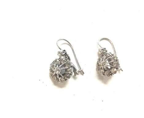 A stunning set of diamond art deco earring’s. Total diamond content approximately 1ct each earring. Postage B