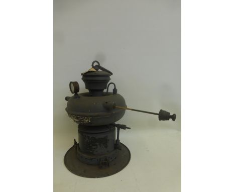 A naval/military paraffin heater/lamp with the inscription Deise lampe 1st der propertie offen Baron Von Richtoffen, with pre