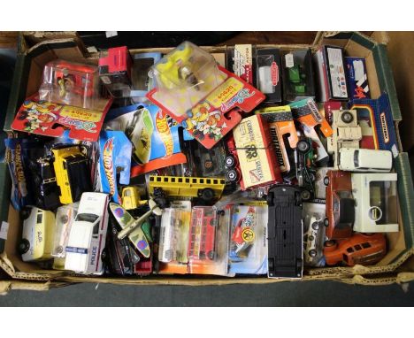 Box of model vehicles