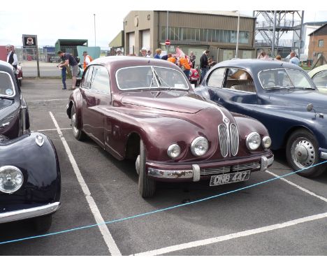 A 1953 Bristol 403, registration number ONB 447, chassis number 403/1417, engine number 100A/3136, maroon. With the introduct