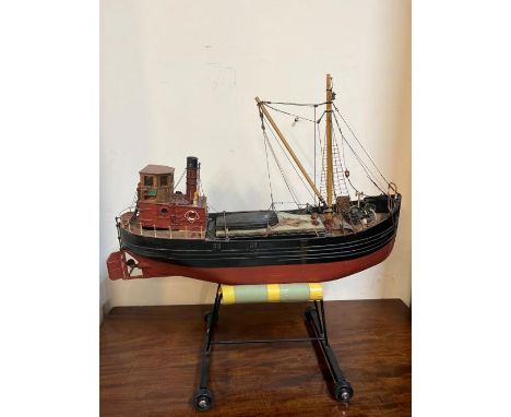 A model of "Clyde Puffer" coaster boat (74cm x 44cm)