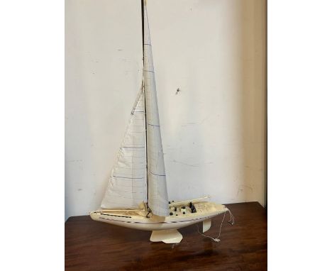A model racing yacht (55cm x 80cm)