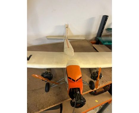 A model orange and white plane, call number NC8401 (120cm x 186cm)