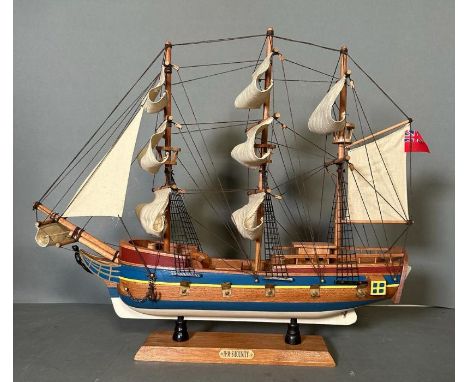 A wooden scale model of HMS Bounty 