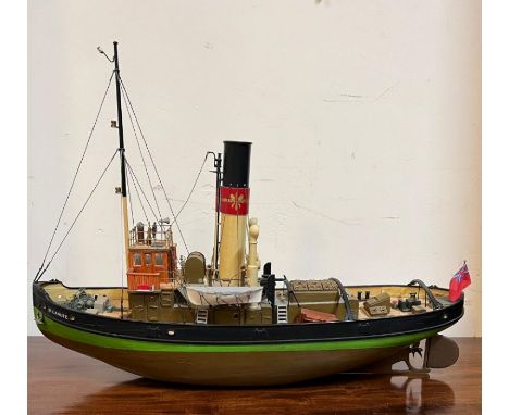 A wooden model boat "St Canute" (H41cm W54cm)