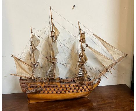A model ship HMS Victory with stand (70cm x 60cm)