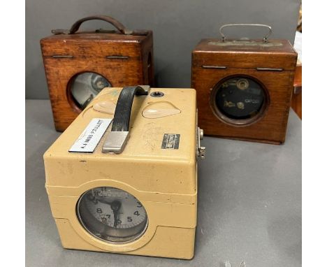 Three vintage cased meters 
