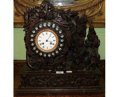 A 19th century Black Forest mantel clock 
