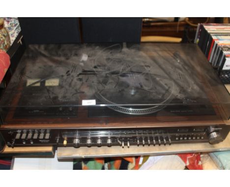 A PANASONIC RECORD PLAYER AND SPEAKERS