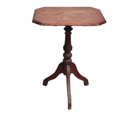 Pine side table - A side table with tripod feet, height 70cm, width 50cm, depth 39cm. 