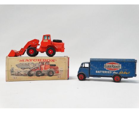 Dinky and Matchbox - A Dinky Supertoys No.918 Guy 'Ever Ready' van, together with a boxed Matchbox Hatra Tractor Shovel K-3