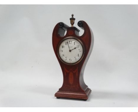 A late 19th/early 20th century mantle clock - An Imperial, Croydon England wooden chinoiserie decorated mantel clock, with wh