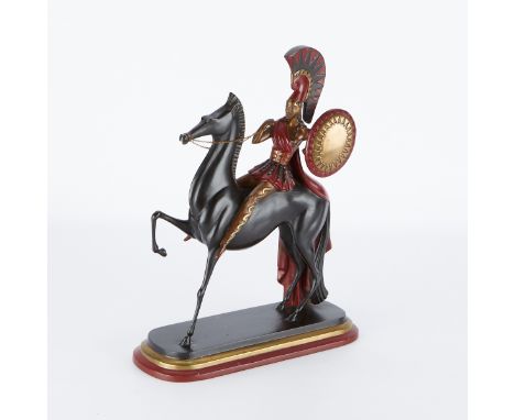 Erte (Romain de Tirtoff) (Russian-French, 1892-1990). Signed and numbered bronze equestrian figurine sculpture that is titled