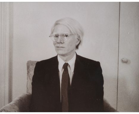 Original portrait photograph depicting Andy Warhol. Silver gelatin print.Provenance: From the Estate of Horst Rechelbacher, O