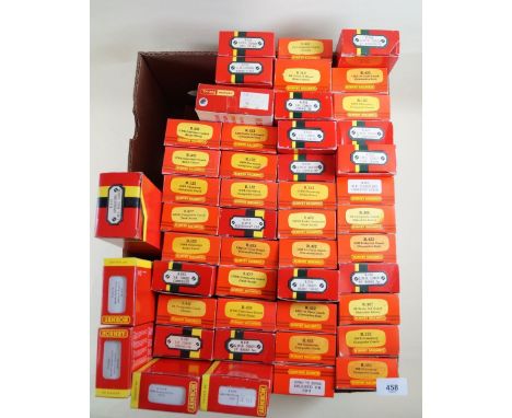 Forty-eight various Hornby OO gauge coaches including brake cars, buffet coach, restaurant car et - all boxed as new