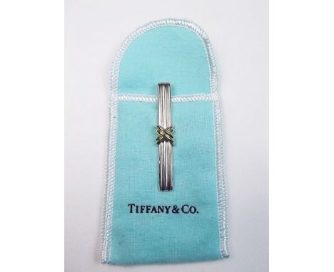 A Tiffany &amp; Co silver and gold tie clip