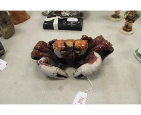 Pottery model of a crab