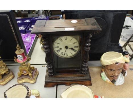 Pine case mantel clock