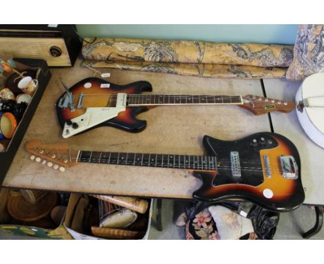 Two vintage electric guitars