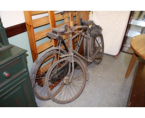 Two vintage bicycles