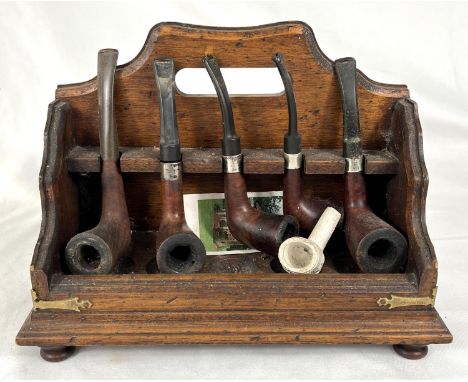 A pipe rack and pipes.