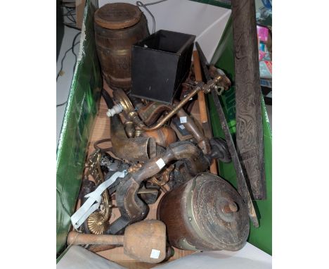 A large selection of 19th century tools, metalware.