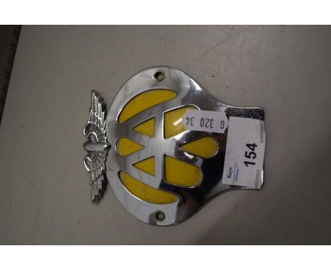 VINTAGE AA CAR BADGE