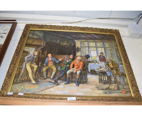 AFTER DOVASTONE, INTERIOR SCENE, OLEOGRAPH, F/G