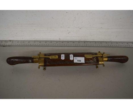 VINTAGE METAL MOUNTED CARVING SET