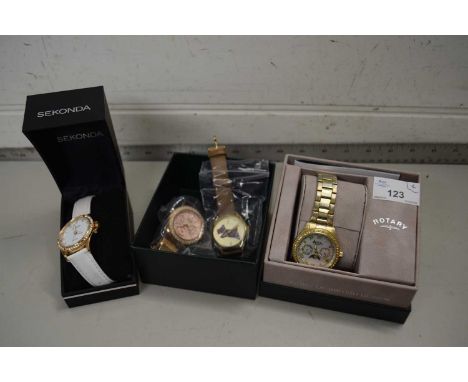 MIXED LOT - ROTARY AND OTHER WRIST WATCHES (4)