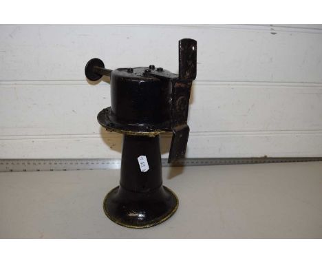 VINTAGE BLACK METAL PAINTED KLAXON HORN
