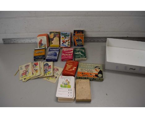 BOX OF MIXED PLAYING CARDS