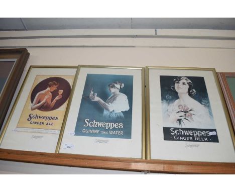 SCHWEPPES ADVERTISING PRINT FOR GINGER ALE, GINGER BEER AND TONIC WATER, F/G