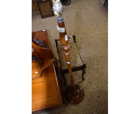 TURNED HARDWOOD STANDARD LAMP