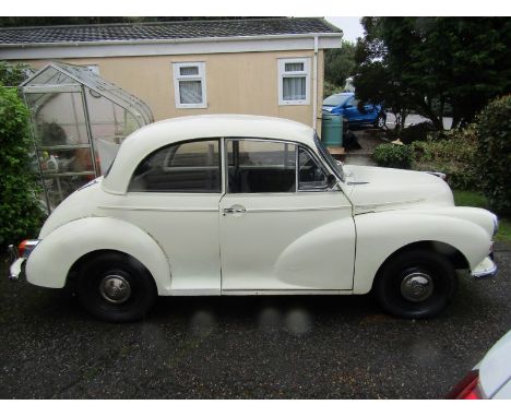 MORRIS MINOR 1000 SALOON, in white 1098cc registration number RPP 940H first registered 1/7/1970 approx 76,000 miles, 3 forme