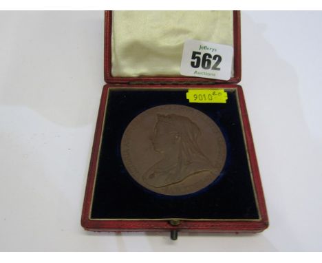 VICTORIAN BRONZE MEDALLION, in fitted case 